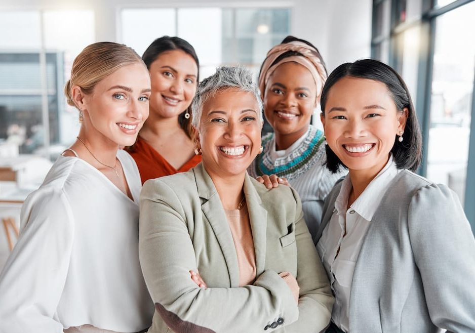 group of women coworkers
