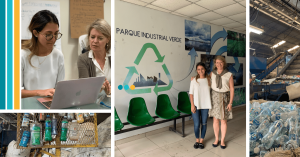 collage of women working together in sustainability efforts